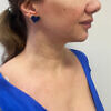 FRANCESCA BIANCHI | 24-karat gold-plated stop-gap earrings with royal blue enamelled hearts | cobalt blue heart earrings