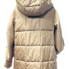 FUNK off white wool and puffer jacket with hood